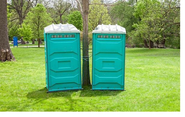 Corporate event restroom trailer