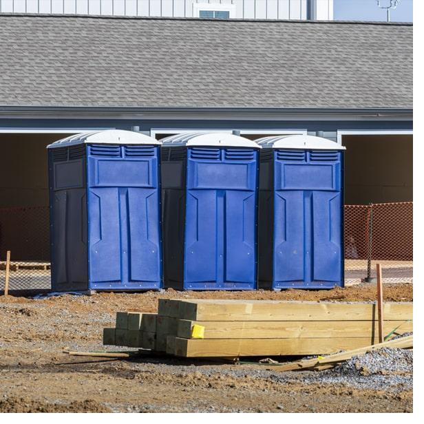 Construction site portable toilet rental